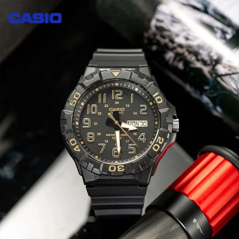 Casio MRW-200H/MRW-210H мужские спортивные уличные Водонепроницаемые многофункциональные кварцевые часы из смолы