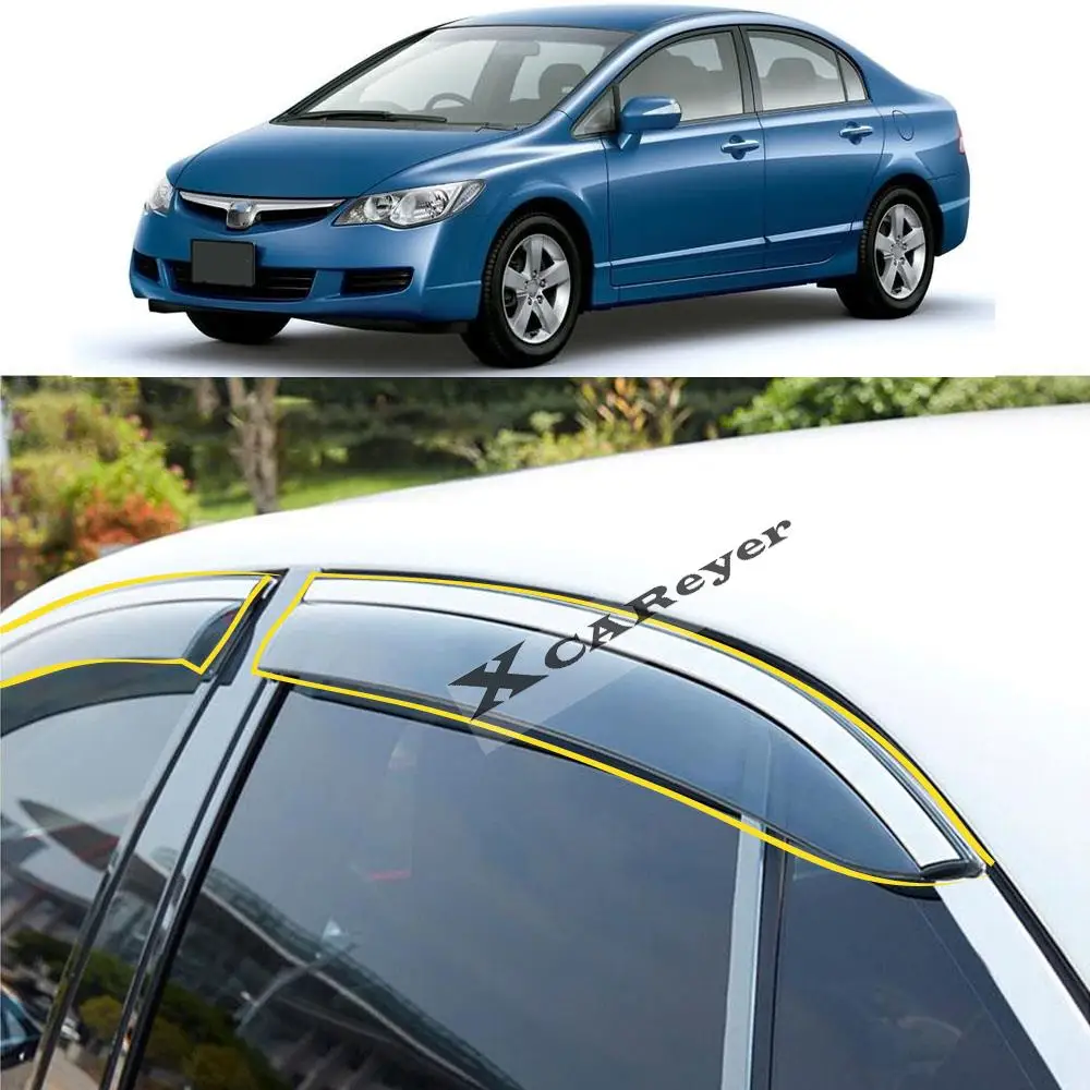 車の窓ガラスシールストリップ Compatible With Civic 2012 2013 2014 2015 車の窓用ゴム製ウェ 車外窓用ウェザー  ストリップ シトロエンエリゼ 2014 2015 2016 車のドアシールストリップステッカーウェザーストリップゴム Vuzmode  ウィンドウドアシール、シトロエン用 ... 車の窓ガラスシールストリップ Compatible With Civic Sedan 2012 2013 2014 2015に適合