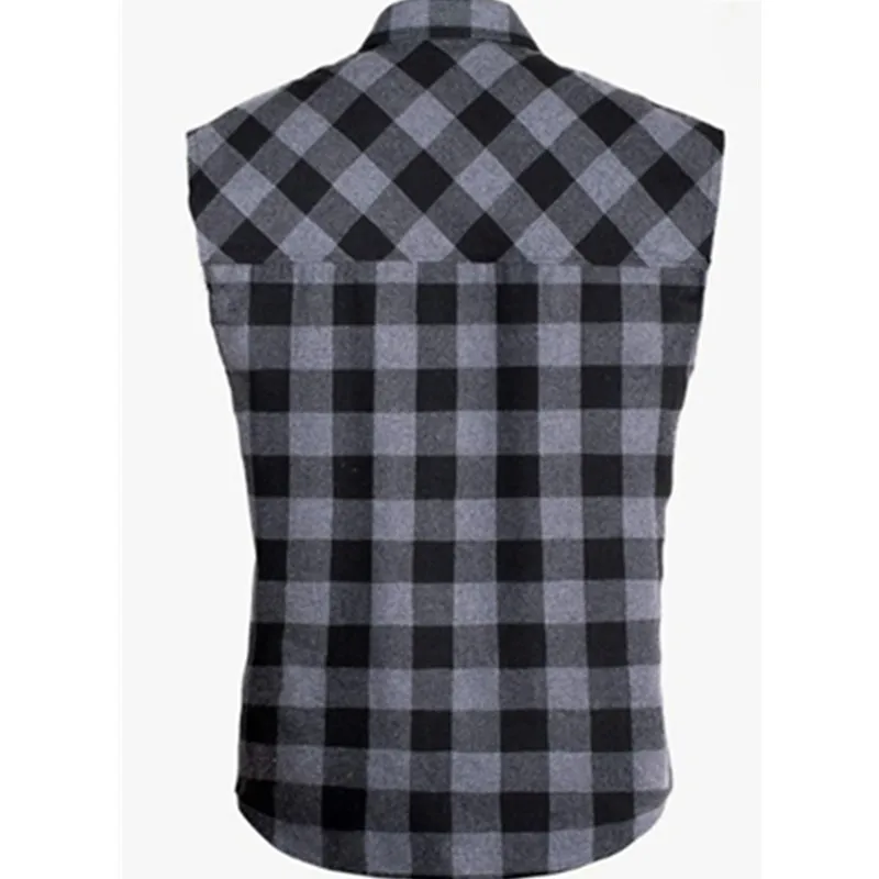 Men's Sleeveless Plaid Front Shirt Beach Cool Tops Baroque Short Sleeve Printed Button Clothing Casual Fashion Blouse casual short sleeved shirt short sleeved shirt button down shirt