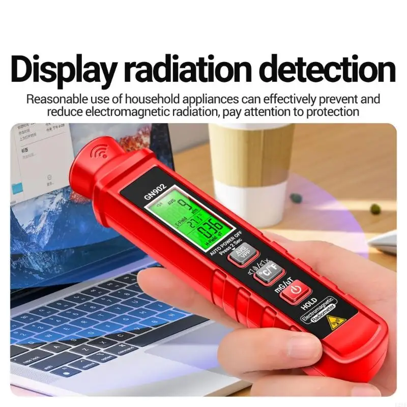 E28F Temperature Electromagnetic Field Radiation Detector Tester Meter Rechargeable Digital Screen Counter Emission Dosimeter