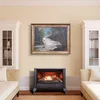 25,000 BTU Ventless Space Saving Free Standing Dual Fuel Fireplace with Built-In Thermostat Control Heats Up to 1,100 Sq Ft 3