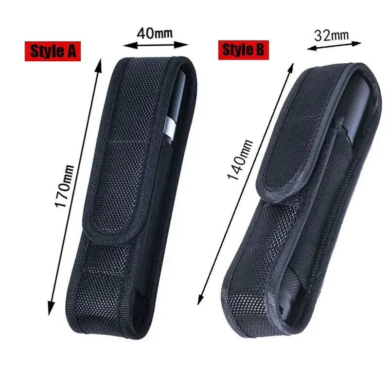 Tactical Molle Flashlight Molle Pouch LED Torch Holster Waist Bag Outdoor Camping Hunting Accessories Folding Knife Pack 1 PC