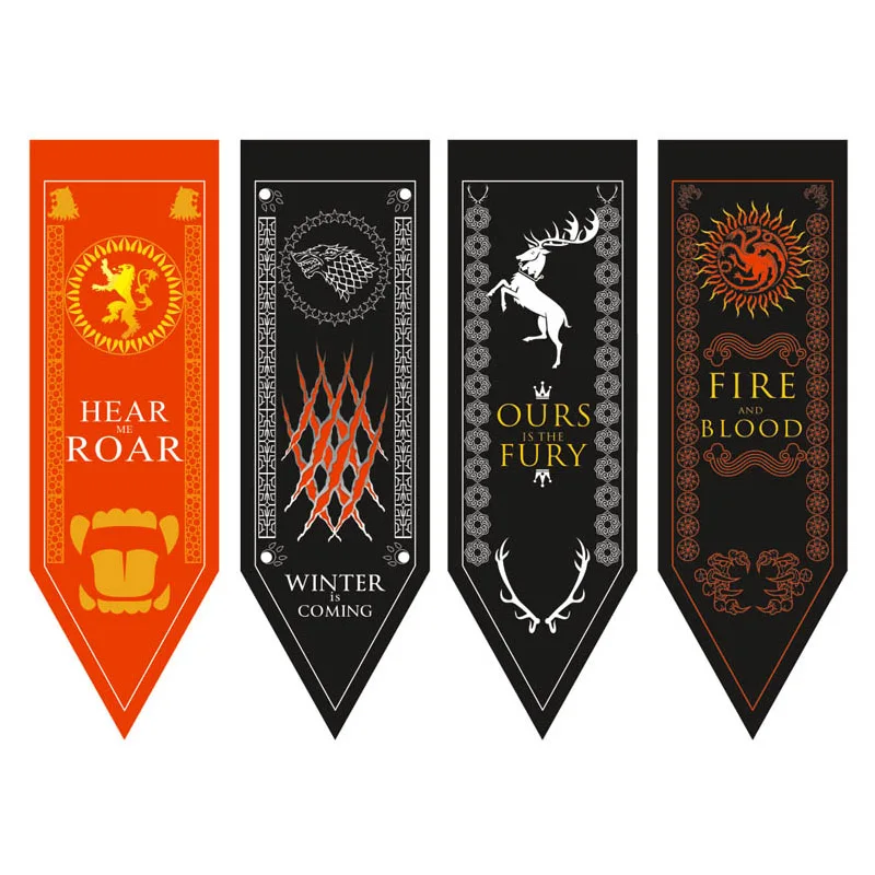 stark flag Families Home Decor Wolf Dragon Banner decorate A Song of Ice and Fire