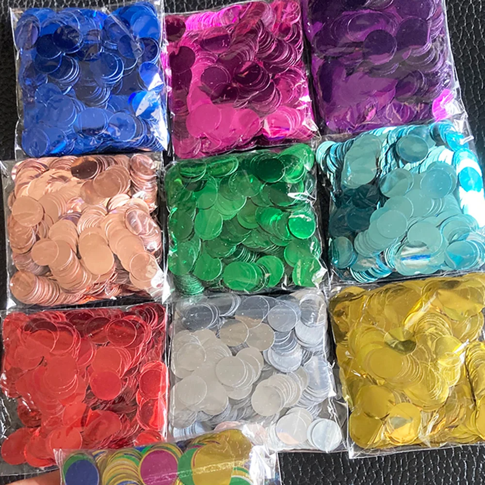 Confettis Ronds Argentés 100g - Paillettes En Plastique Brillant, Diamètre 9,5 Mm, Pour Décoration Mariage, Anniversaire, Fête