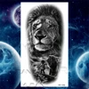 Large Lion Temporary Tattoos For Women Men Tiger Wolf Vampire Forest Flower Crown Compass Fake Tattoo Sticker Arm Body Tatoos 2