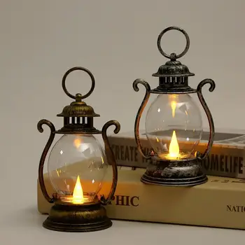 Retro Desk Lamp Battery Powered LED Retro Portable Lantern Home Decor Lights LED Tent Light For Living Room Patio Festival Decor 1