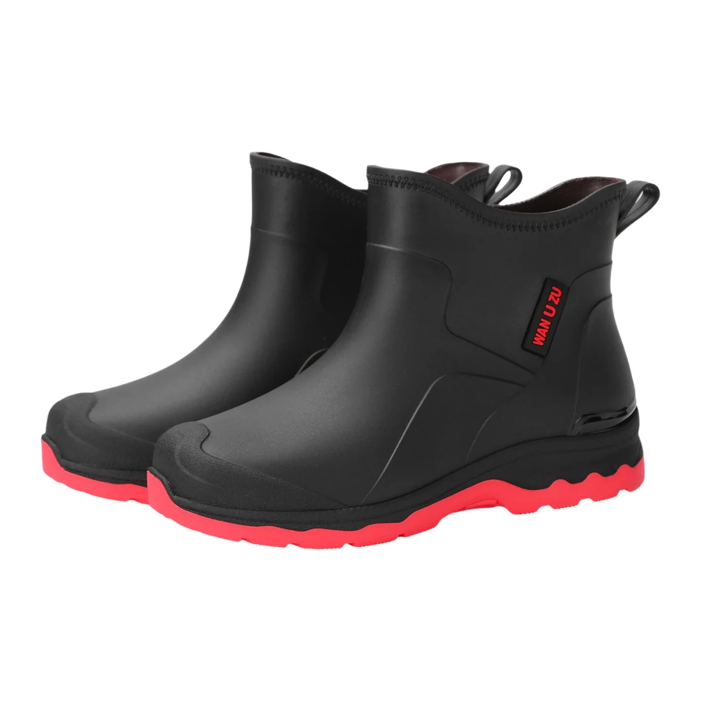Bottes pluie courtes homme doublure polaire anti-dérapantes pour pêche et récolte fruits de mer