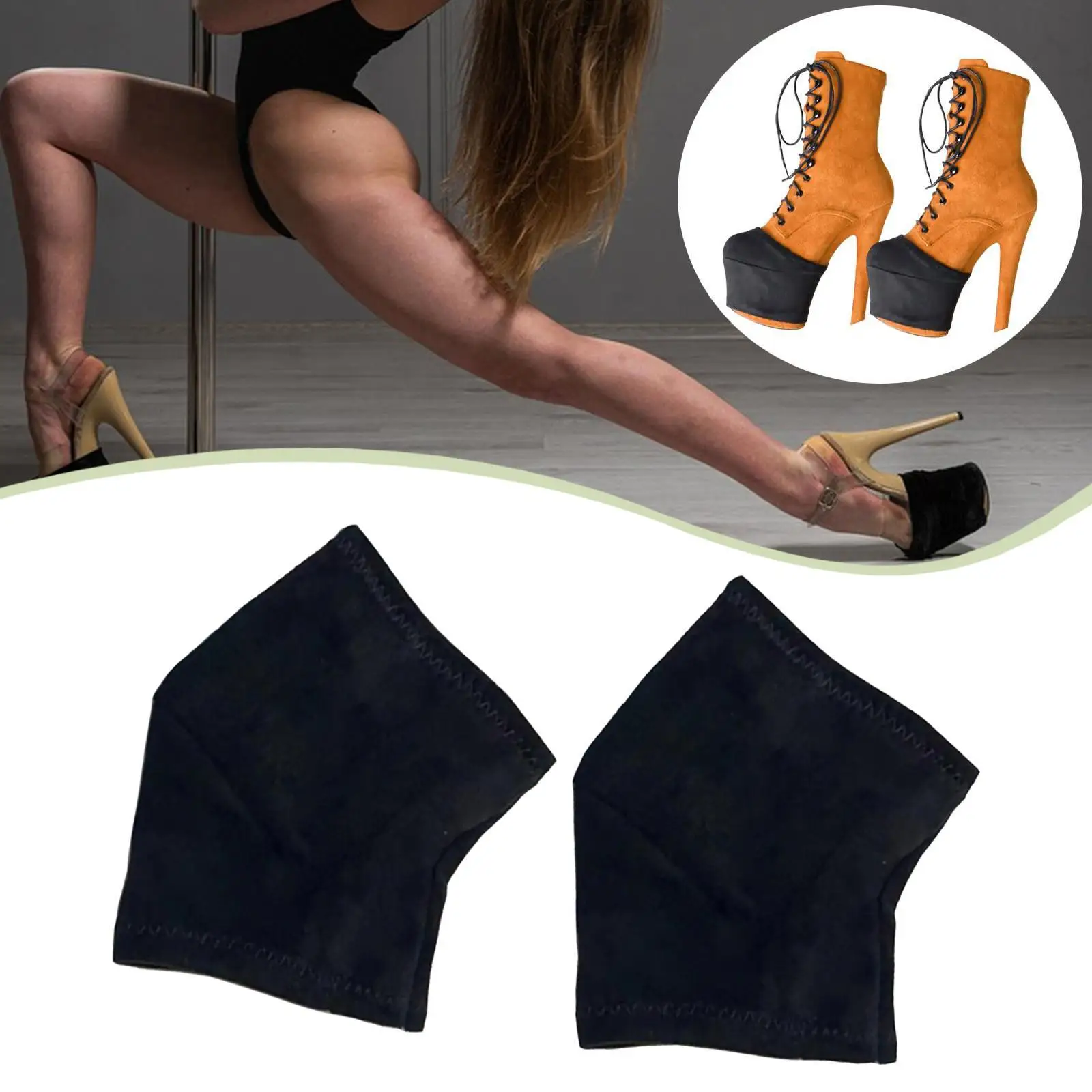 High Heel Pole Dance Shoes Protectors Suede Non Slip Grip Sock for Dancers Women Studio Smooth Floors