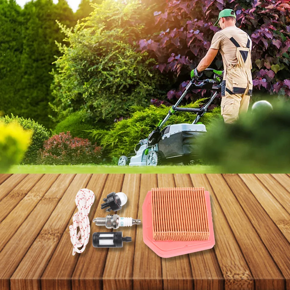 Kit Filtre à Air + Filtre à Carburant + Bougie + Cordon Démarrage Pour Débroussailleuse Stihl FS310 FS360 FS410 FS460 - Pièces Entretien Complètes