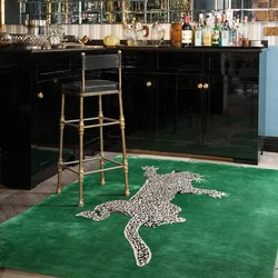 Carpet for Living Room Light Luxury Advanced Leopard Print Decoration Coffee Tables Plush Mat Fashion Bedroom Rug ковер Tapis 러그