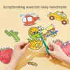 Children's Drawing Roll DIY Coloring Paper Roll Color Filling Paper Graffiti Scroll Paper-cut for Kids Painting Educational Toys 6