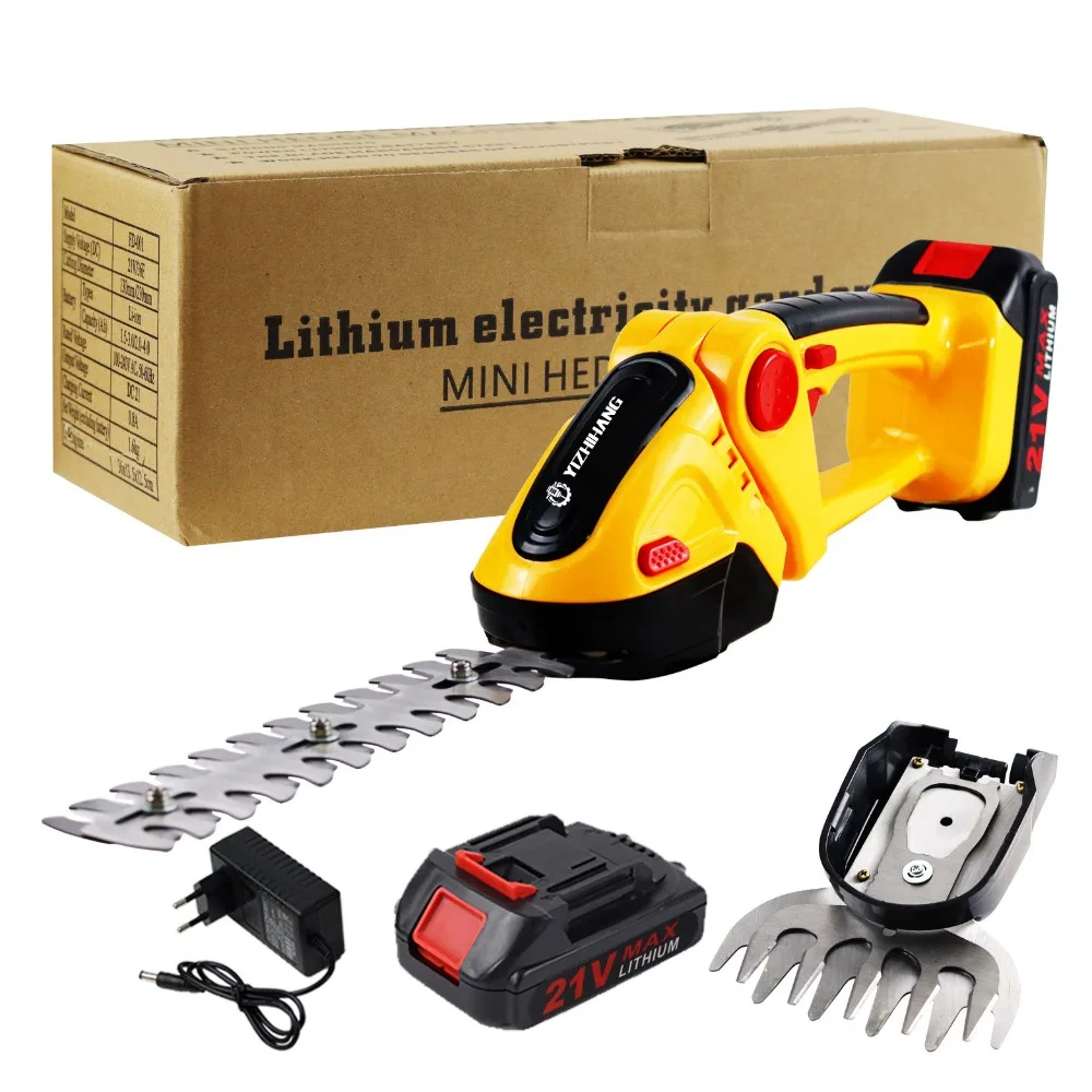 21V 2 In 1 Tagliasiepi Elettrico 20000Rpm Tosaerba A Batteria Per Uso Domestico Potatore Forbici Per Cespuglio Da Giardino Forbici Elettriche A Batter