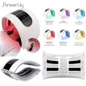 Introducing the 2-IN-1 Foldable 7 Color LED Photon Heating Therapy Mask Machine—the perfect tool to elevate your skincare routine. Item Type:LED Photon Machine Color:White Material:ABS Brand:Forverlily Power: 5.76-63.2W Current: 3A Number of lamp beads: 96 Temperature range: 30°C～60°C Control time: 1~30 minutes Weight:1265g Size:37*23*29cm/14.57*9.06*11.42in