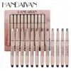 12 Colors Long Lasting Eye Shadow Pencil Set Silky Smooth Glitter Shimmer Matte Waterproof Highlighter Makeup Stick