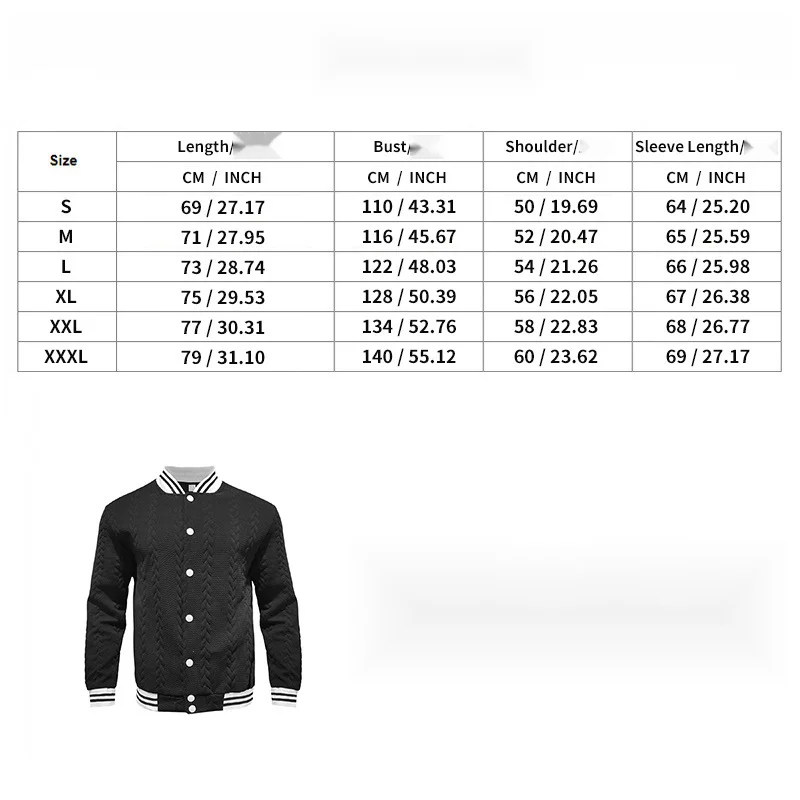 Veste de baseball décontractée à boucle jacquard pour homme, nouvelle collection printemps et automne_voghion.com