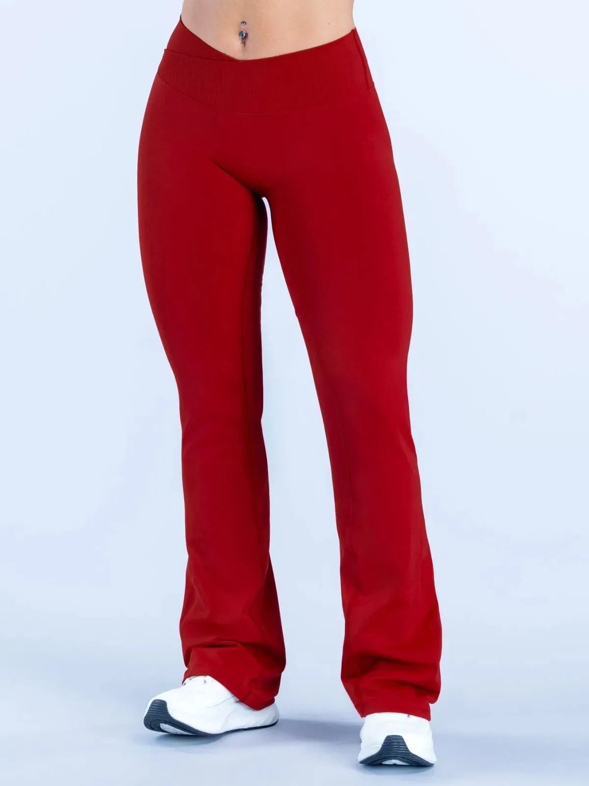 DF Vision Flares Women Seamless Gym Yoga Pants High Cross Waist Fashion Sports Leggings Fitness Wide-leg Workout Trousers 5