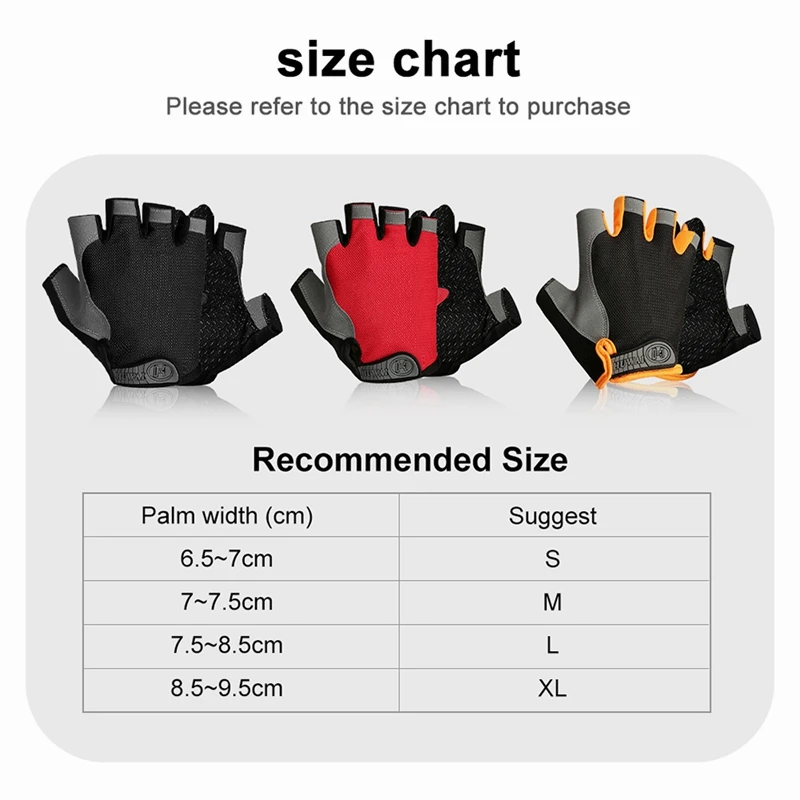 Sports Half Finger Gloves Breathable Fitness Gym Weightlifting Cycling