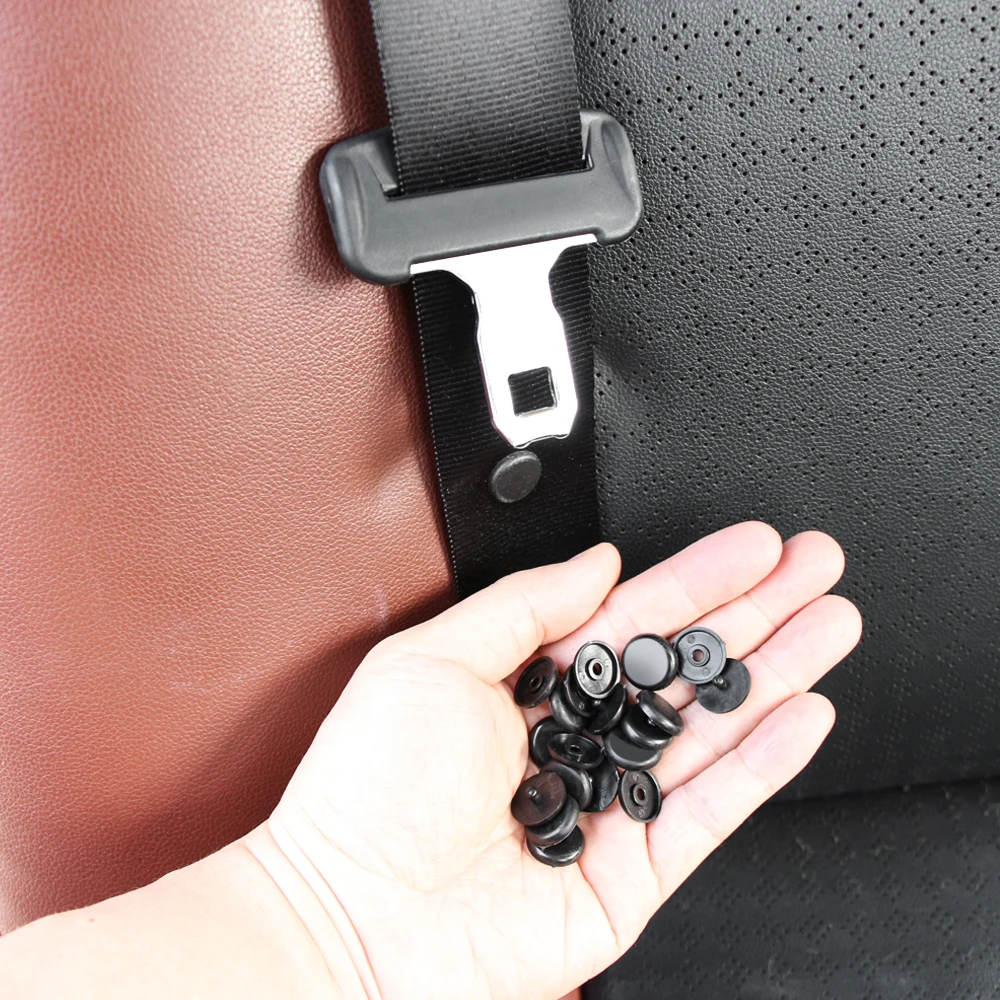 10 Pcs Car Seat Belt Stop Button Clips Fastener For Cadillac Escalade