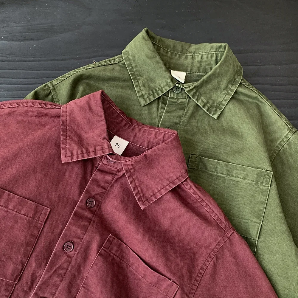 Stylish Autumn Long Sleeve Children's Shirt Trendy Korean Style Boys' Clothing Small C Student New Hot Sale Of The Season Fashio