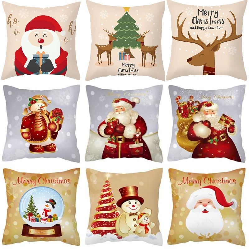 

Christmas Cushion Cover Pillowcase Christmas Decorations For Home Ornament Xmas New Year 2024 Navidad Gift