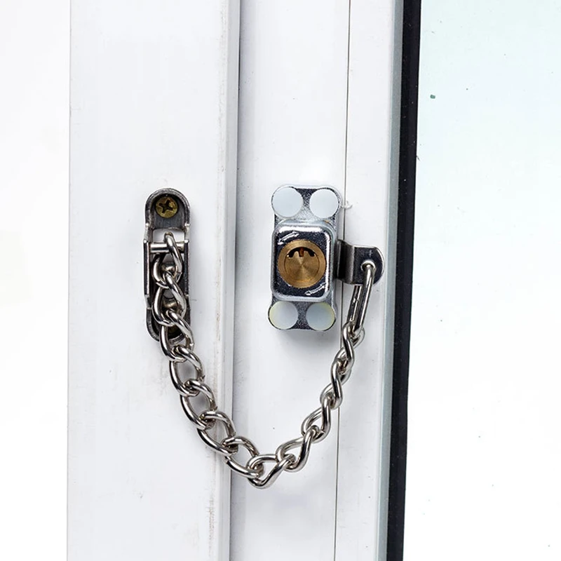 Window Security Chain Lock Door Restrictor Child Safety Stainless Anti-Theft Locks For Home Sliding Door Furniture Hardware 6