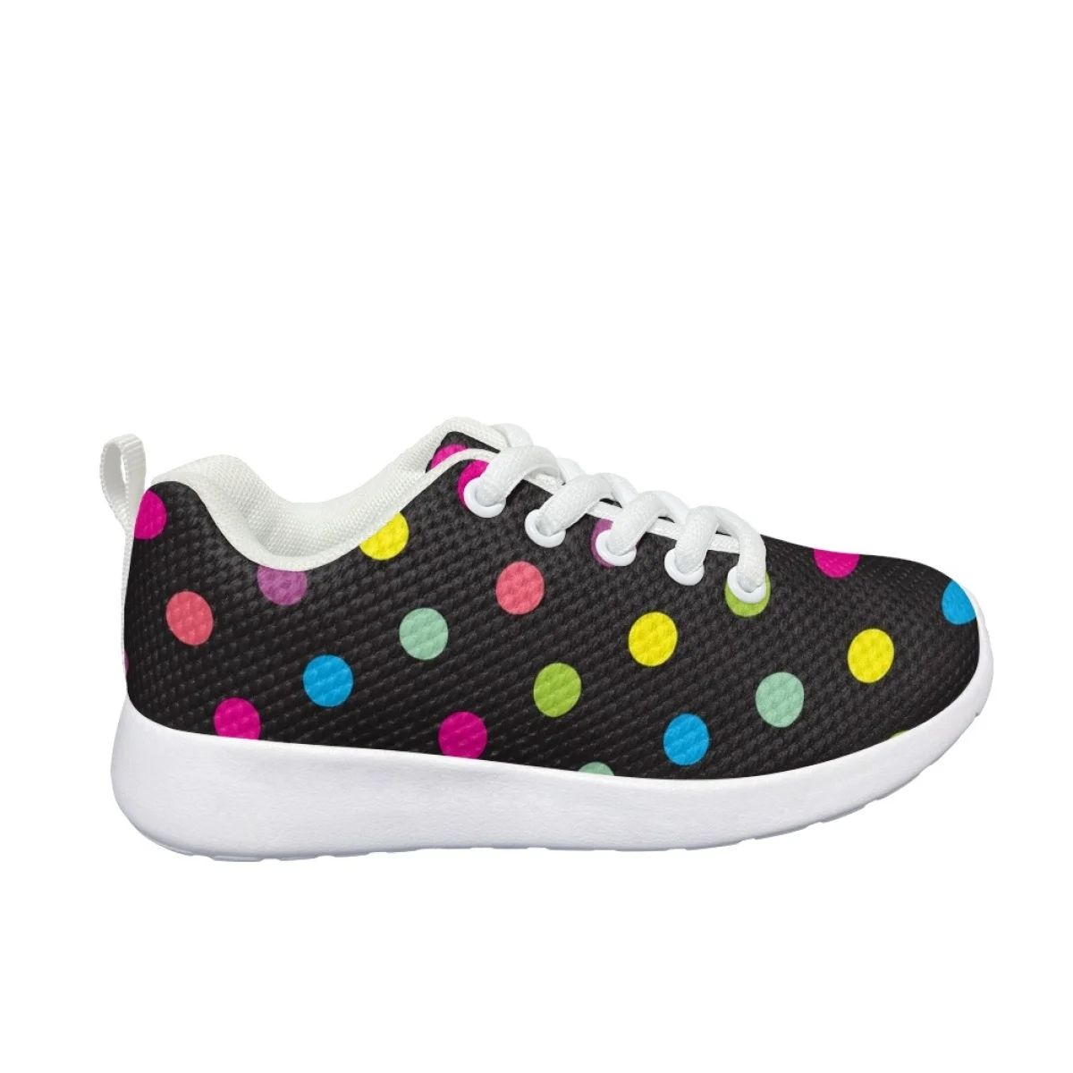 

New Colorful Dots Print Shoes for Children Personal Design Casual Portable Mesh Sneakers for Kids Travel Style Durable Zapatilla