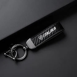 Personalized Motorcycle Keychain - Stylish Key Ring & Strap (Blcak ITALIKA)