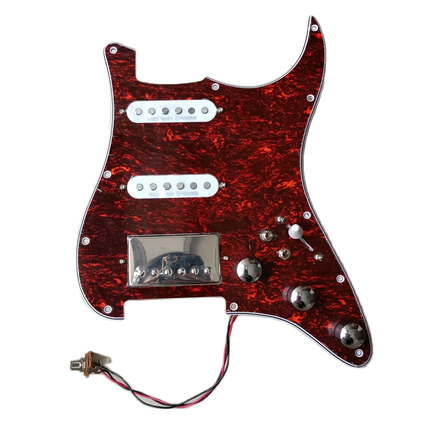 Prewired SSH Pickguard Set Chrome Seymour Duncan SSL1 SH4 Pickups 2