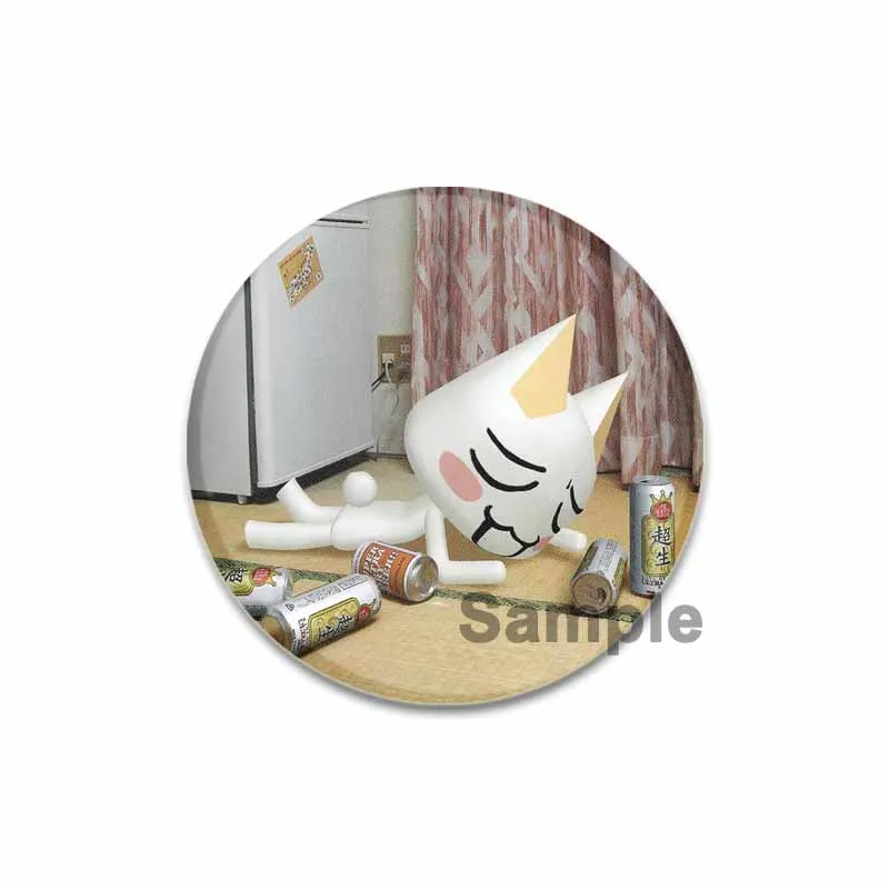 32/44 ミリメートルトロ井上猫ブローチ漫画動物かわいいバッジ