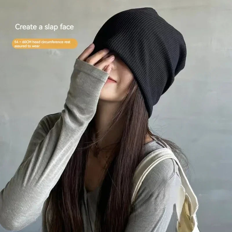 여성 모직 니트 모자, 트렌디한 올 매치 비니 모자, 한국 스타일 용수철, 가을, 겨울