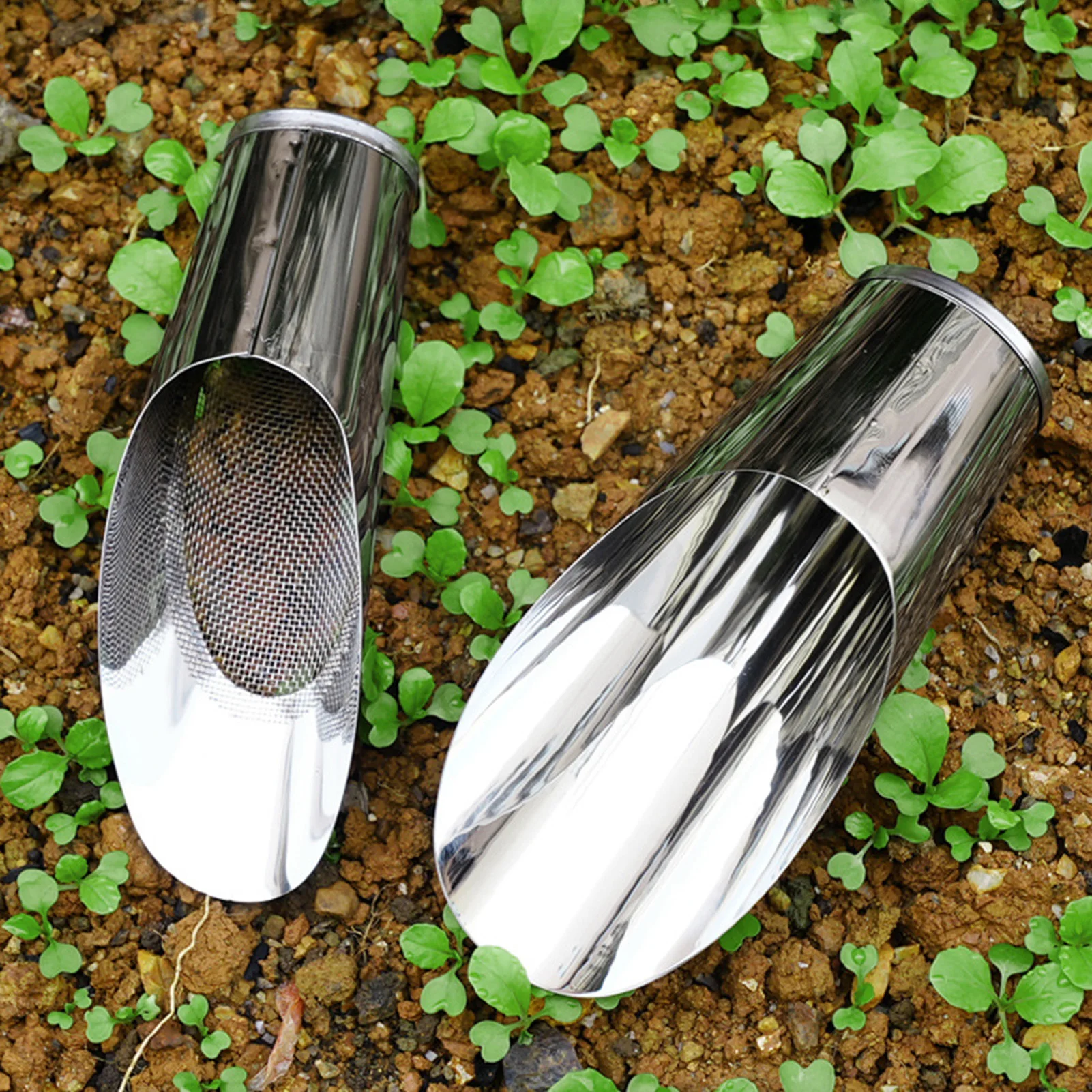 New Soil Stainless Steel Spade Shovel Cup Cultivation Bucket Succulent DIY Potted Bonsai Plant Outdoor Planting Cup Spatula