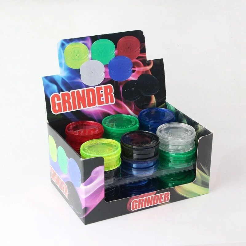 Manual Spice Grinder 12 pz/pacco Dia:60MM 3 strati di plastica macinapepe frantoio per spezie a mano Muller colore misto Random packaging