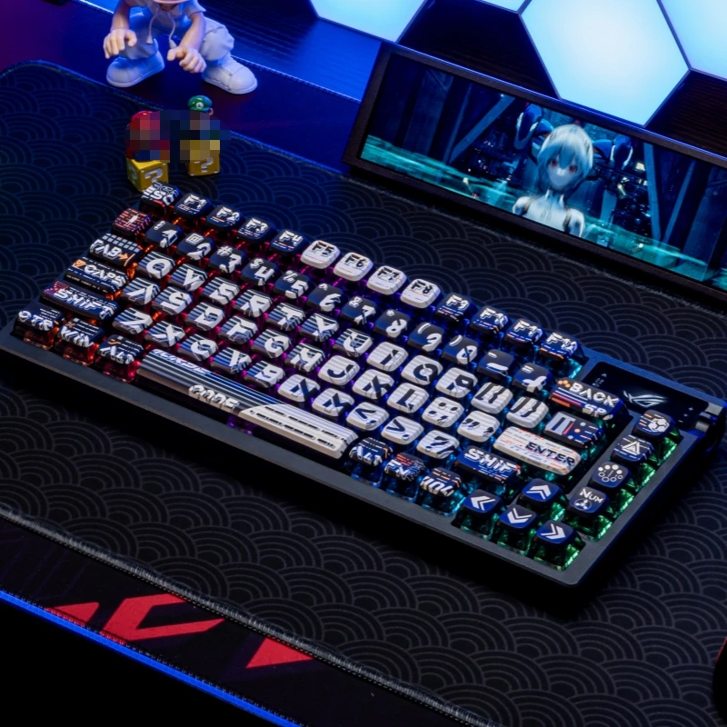Teclado Mecânico Keycap Teclados Acessórios Teclados Gamer Gift Mifuny Morse Pudim Tema Código Asa Perfil Pbt - Imagem 3