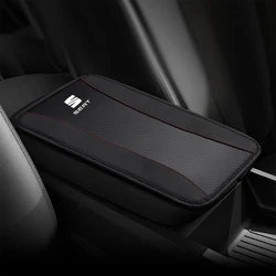 Enhanced Car Armrest Box Pad - Premium Elbow Rest Cushion and Center Console Cover (Black)