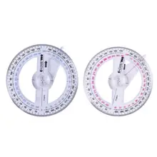 

2Pcs Innovative Visible Corrosion Resistant Measuring 360 Degree Pointer Ruler for Worker Drawing Protractor Protractor