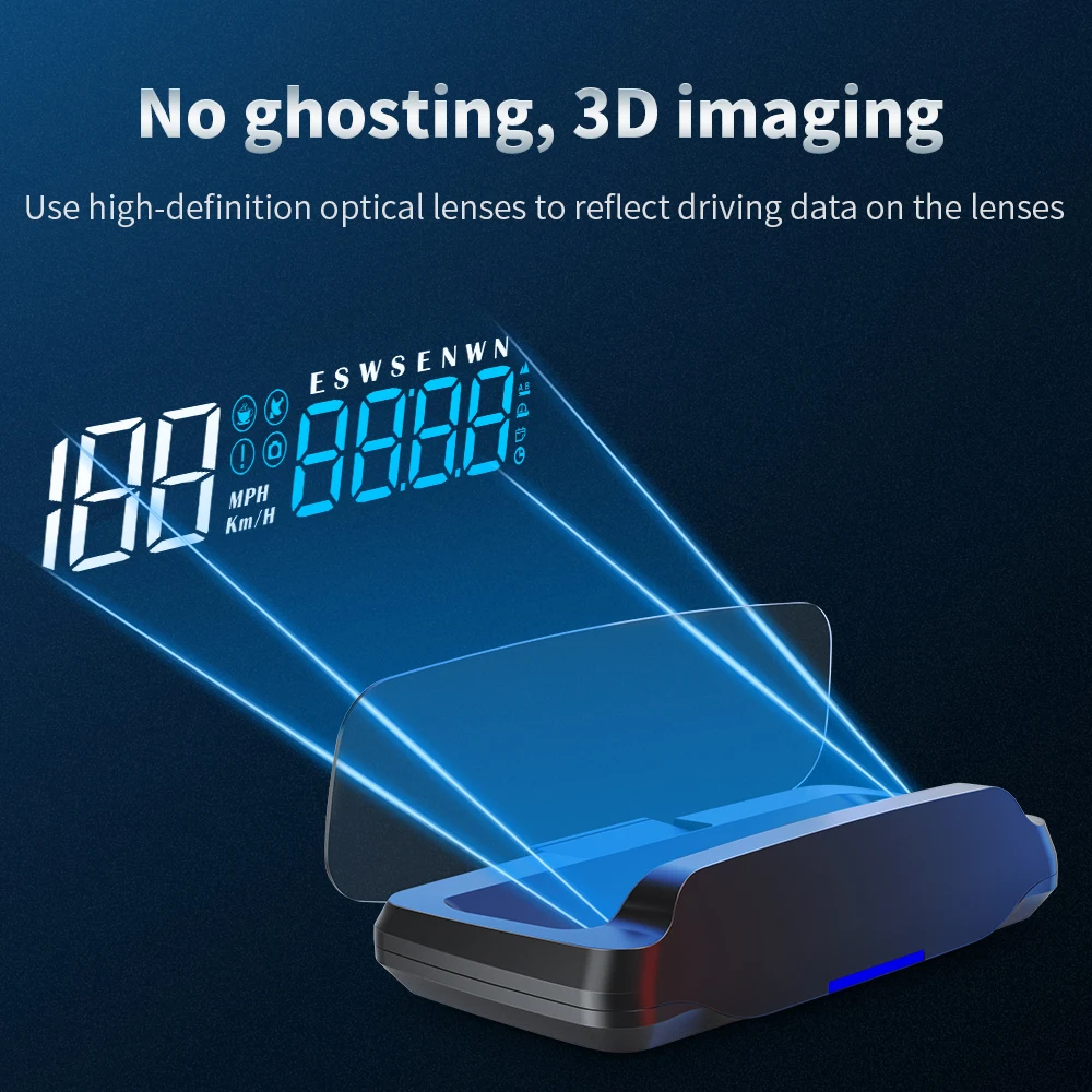 Geyiren C7 HUD  , GPS  ӵ,   , GPS  ÷, ӵ ˶  Ÿ, KMH MPH