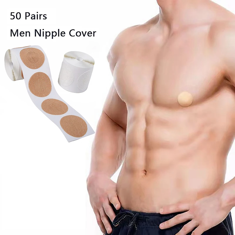 

50 Pairs Men Nipple Cover Adhesive Stickers Bra Pad Women Invisible Breast Lift Bra Running Protect Nipples Chest