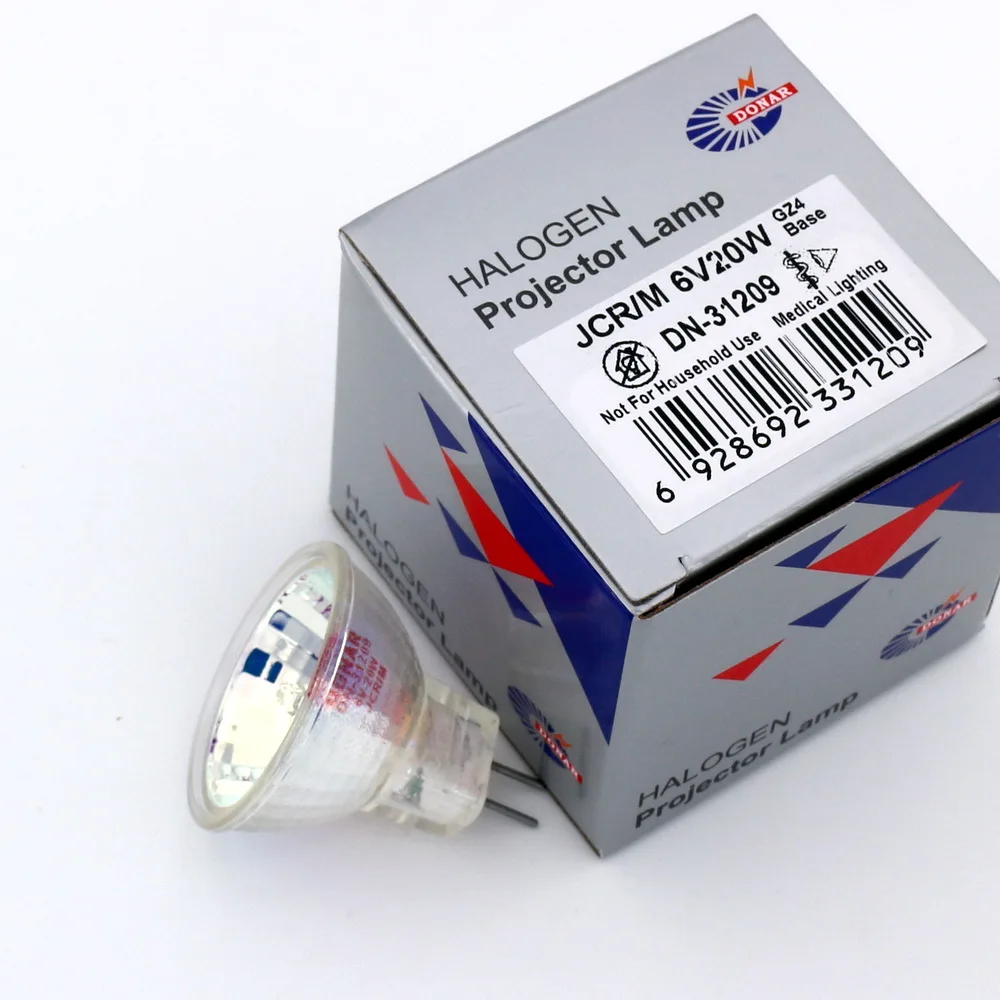 DN-31209 JCR/M 6V20W Halogen Light Bulb JCR/M6V20W JCR/M 6V 20W Olympus SZ6 DR CT Nikon SMZ Microscope Lamp
