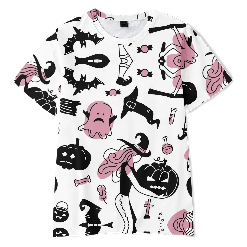 

2022 new men's casual breathable Fashion Top T-shirt Custom Hip Hop business round neck short sleeve T-shirt witch pumpkin head