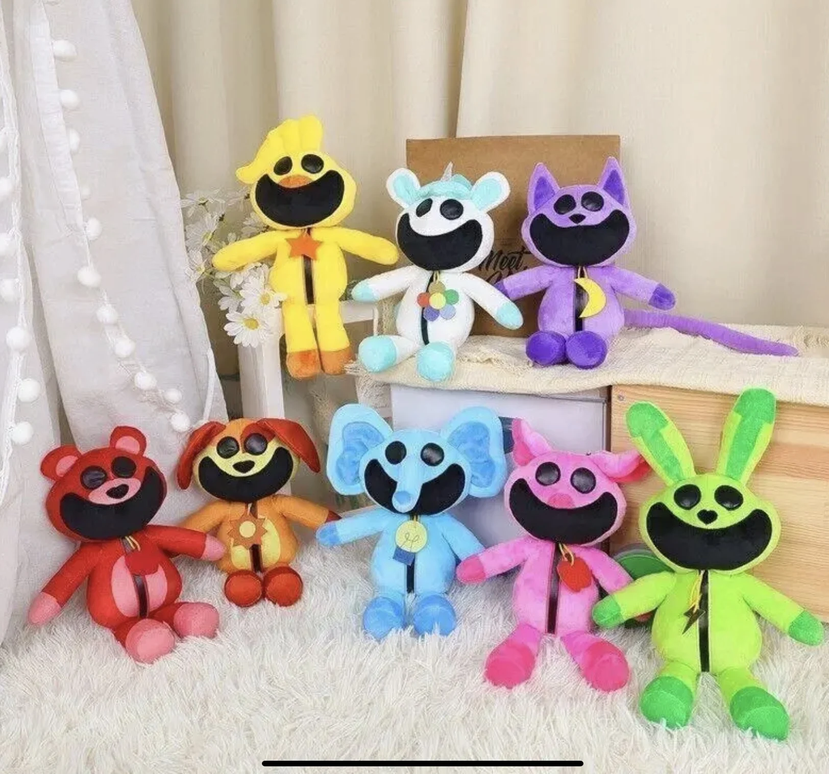 

2024 Smiling Critters Figure Plush Doll Catnap Hoppy Hopscotch Gift Doll Toys