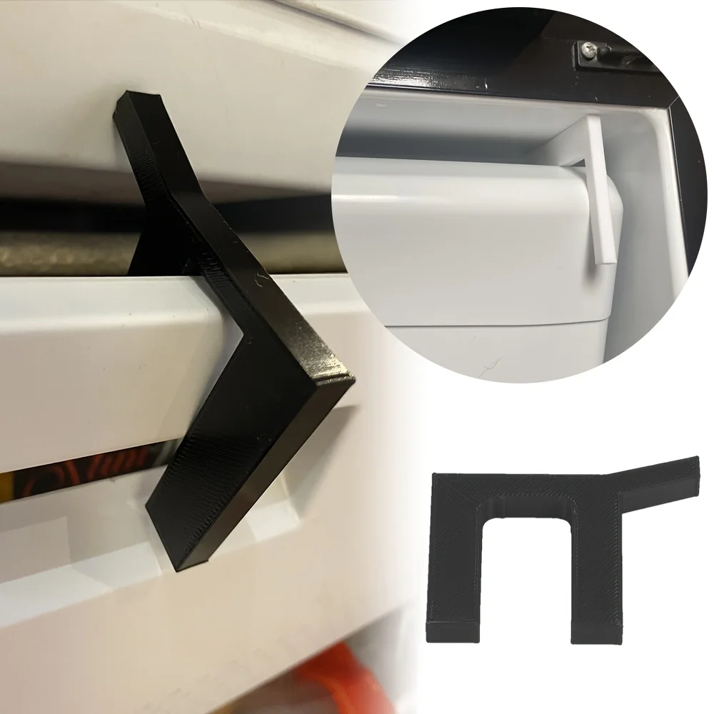 1 יחידה עצירת דלת מקפיא RV עם - עיצוב מולד ומערכת זרימת אוויר - דלת שחורה חזקה לרכבת, קרוואן, מקרר מחנה