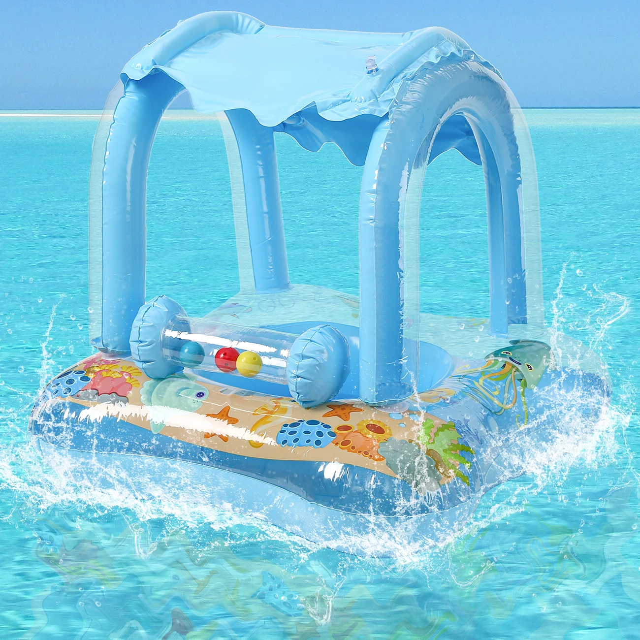 Toddler kids adult inflatable pool floats with bell water swim beach toys party supplies