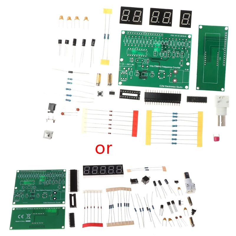 

Upgraded 1Hz-75MHz Frequency Counter 7V-9V 50mA Cymometer Module Tester Meter Easy Assemble Quality PCB-made DropShipping