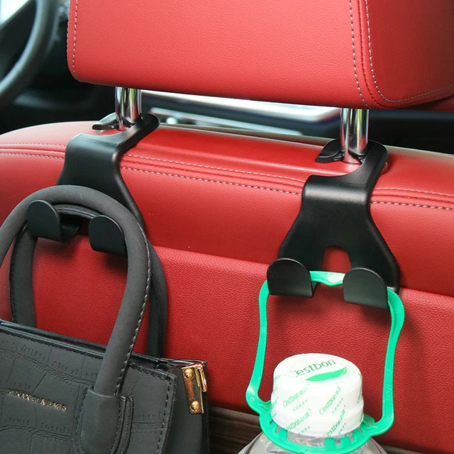Car Seat Back Hook Hanger Headrest Mount Storage Holder Car Bag Pouch  Clothes Hanging Hooks Fastener Clip Interior Accessories - AliExpress