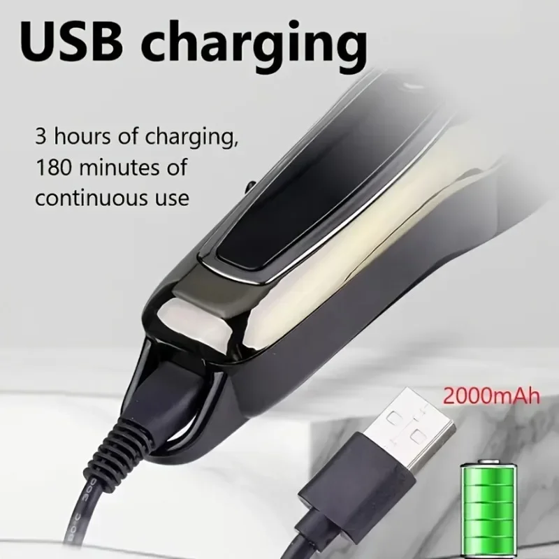 Kemei KM-PG1990A - Sleek Cordless Hair Clipper - Precision Electric Hair Trimmer for Men with Professional Barber Results 2