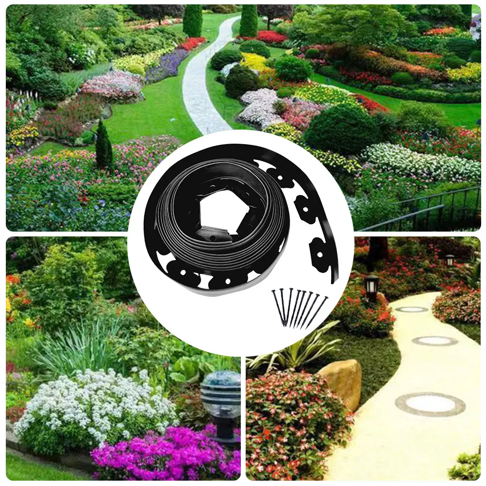 5/10M Garden Border Edging Kit for Yard Flowerbeds