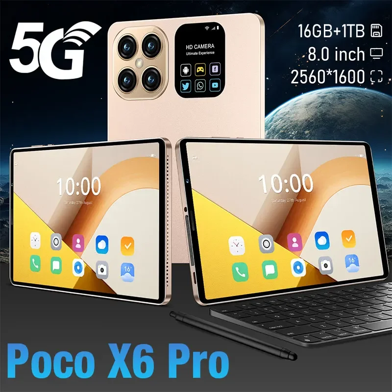 글로벌 버전 태블릿 포코 X6 프로, 16MP HD 오리지널 태블릿, 5G 와이파..