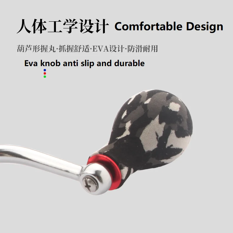 Kawa 1pc Fishing Reel Metal Handle Knobs For 4000-6000 Model of 6 Angle Spinning Reel Single Handle DIY Fishing Tackle Accessory