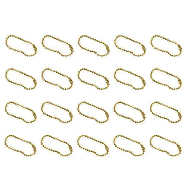 

4x 20Pcs Ball Chain Connector Key Chains Jewelry Making Gold