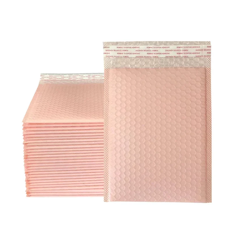 100pcs Bubble Mailers Pink Poly Bubble Mailer Self Seal Padded Envelopes Gift Bags For Book Magazine Lined Mailer Self Seal
